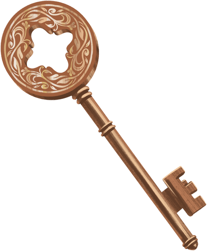 Vintage Key with Ornate Head