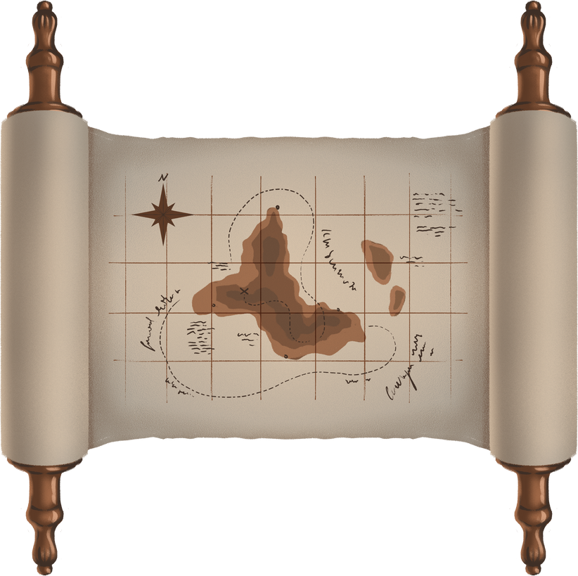 Treasure Map Scroll